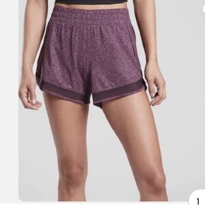 Athleta Mesh Racer Mid-Rise Shorts